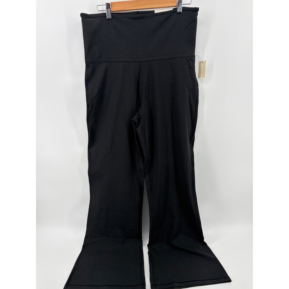 Aéropostale, Foldover Flare Leggings, Black, Mid Rise Fit, Women's Size XL NWT